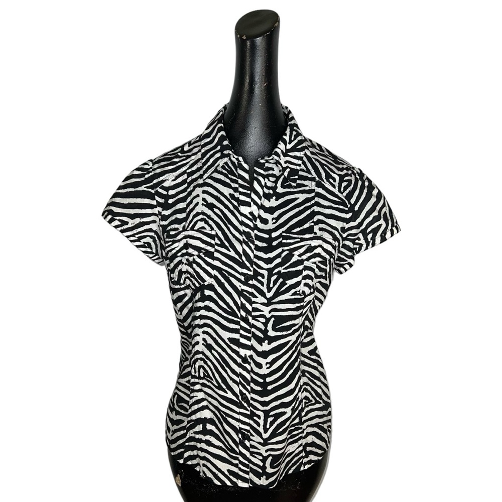 Michael Michael Kors Zebra Print Button Down - image 2